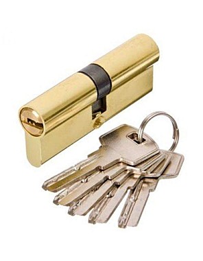 Механизм цилиндрованный д/замка 60С PG золото 60 мм/ключ/ключ 3 ключа