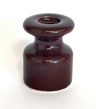 Изолятор для ретро провода коричневый керамика