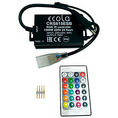 Контроллер 220V 14х7 200W 0,9A RGB с перекл.режимов Ecola