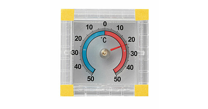 Термометр оконный биметаллический квадратный(-50/+50), уп.п/п